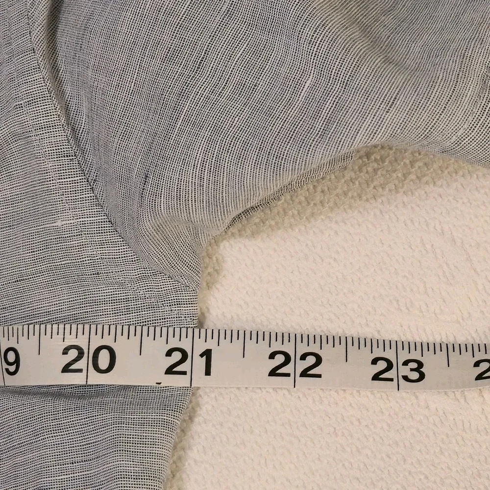 J.Crew Irish Linen Shirt Baird McNutt Small Blue White Short‎ Sleeve NWOT